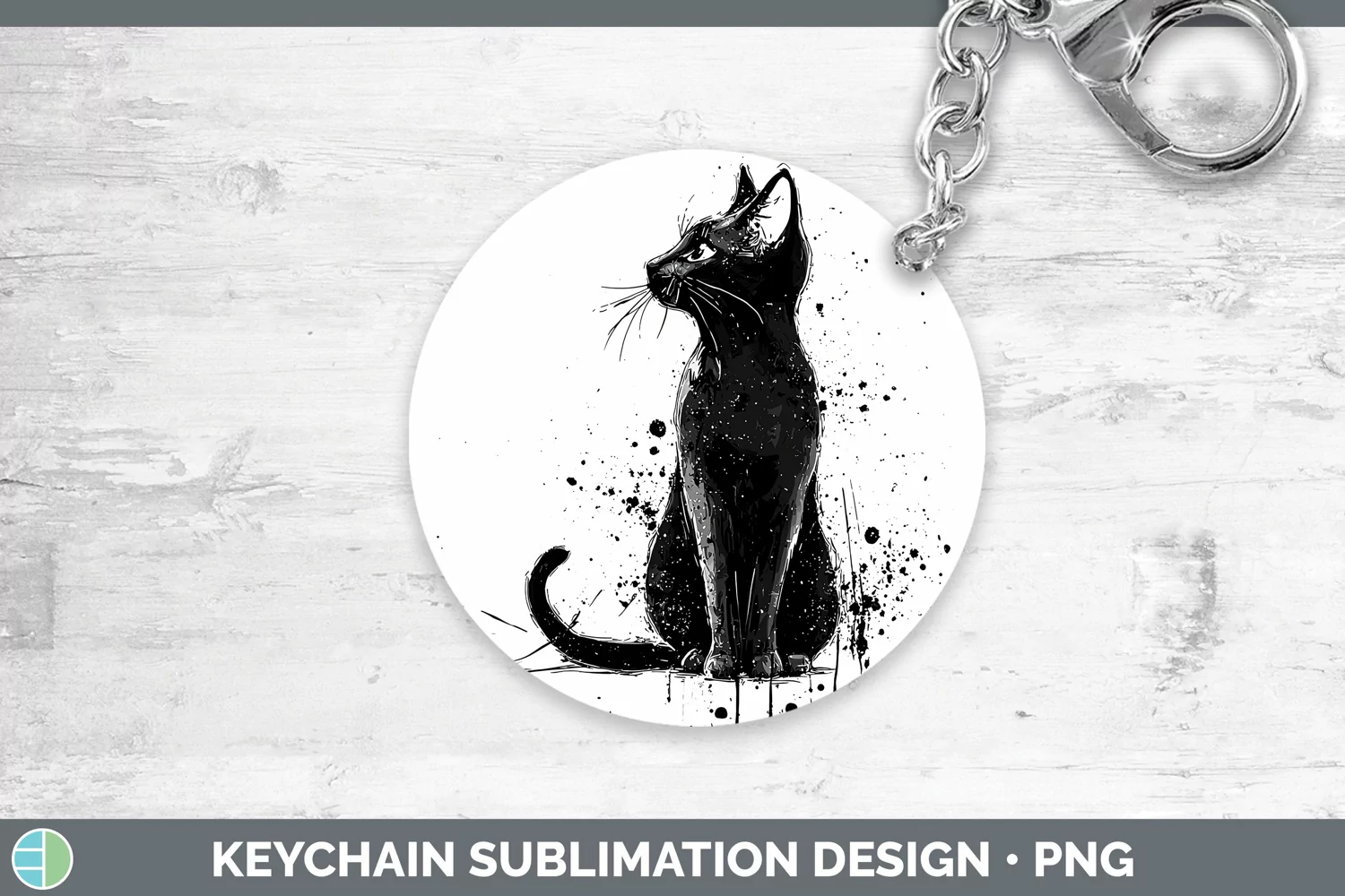 GorgeousWatercolor Splash Keychain design.