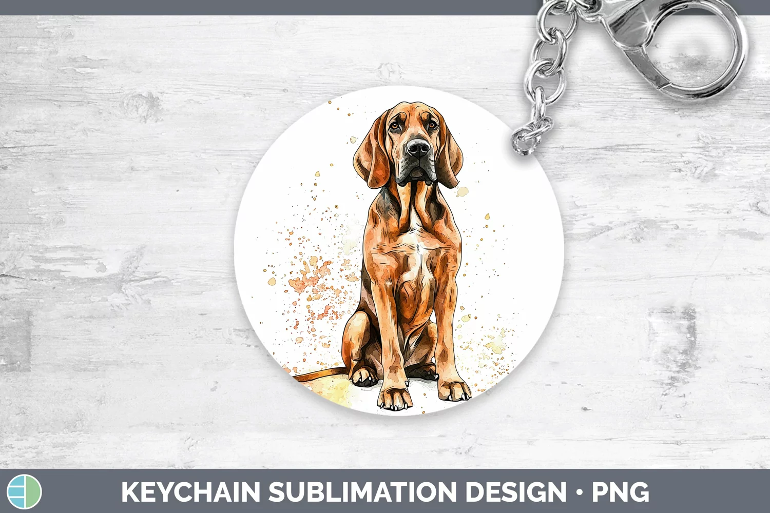 GorgeousWatercolor Splash Keychain design.