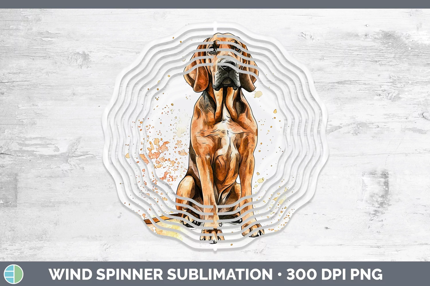 GorgeousWatercolor Splash Wind Spinner design.
