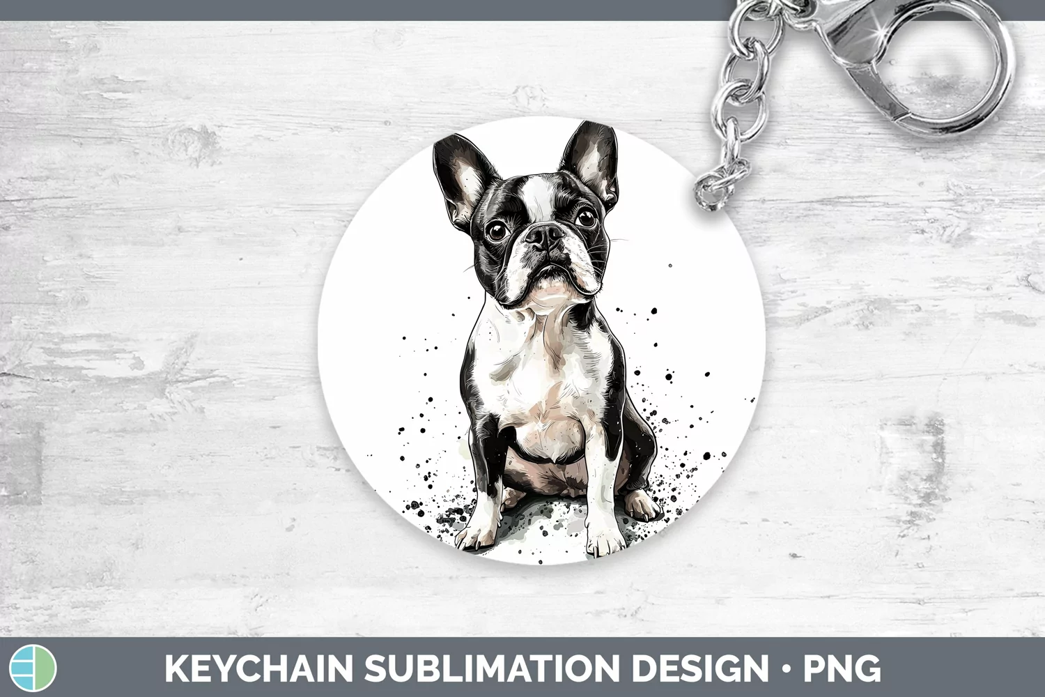 GorgeousWatercolor Splash Keychain design.