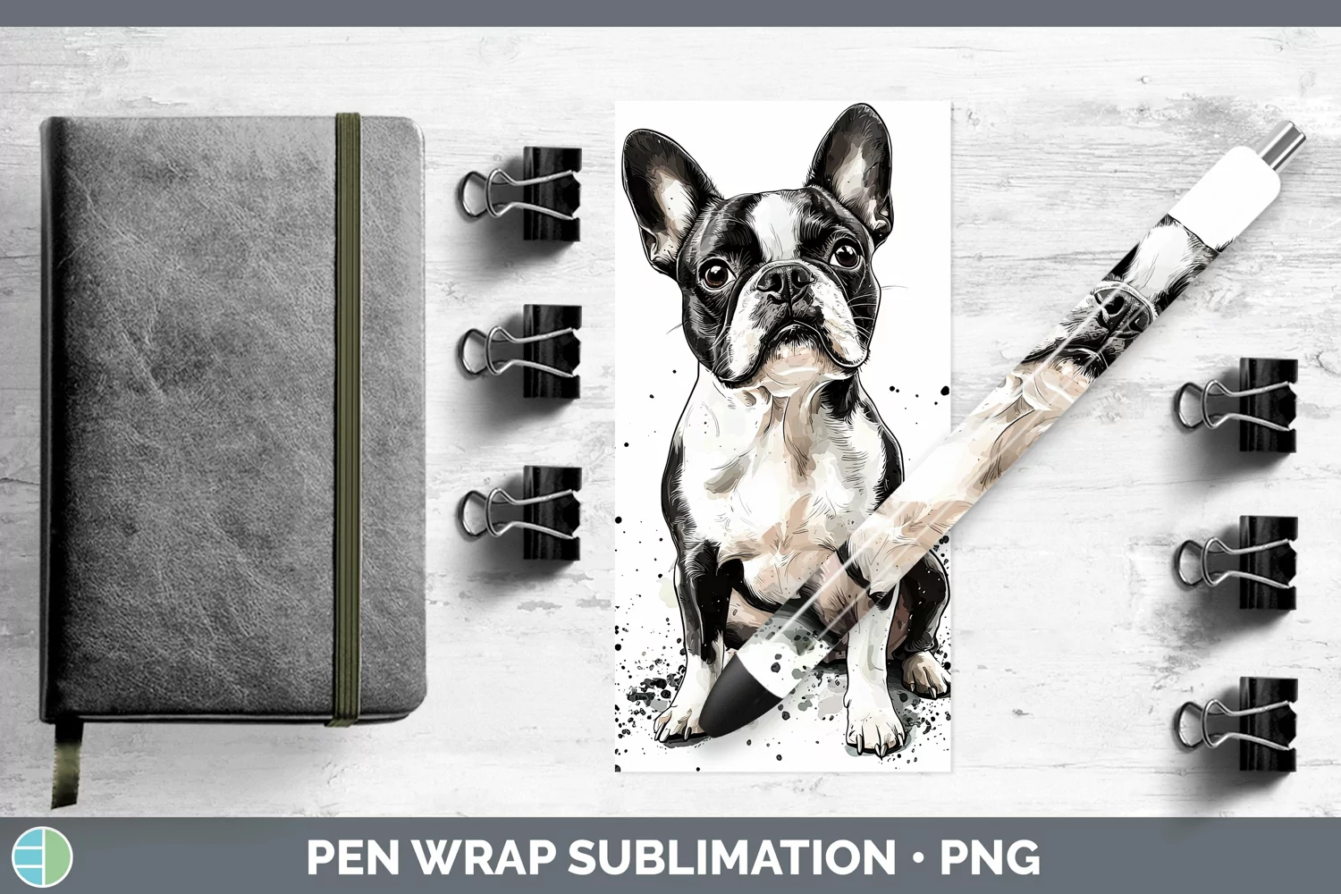 GorgeousWatercolor Splash Pen Wrap design.
