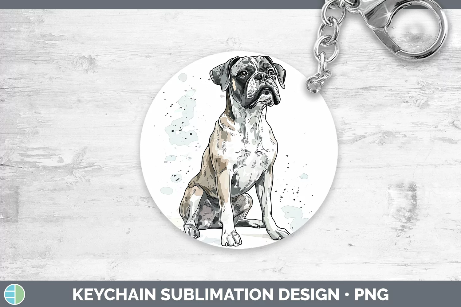 GorgeousWatercolor Splash Keychain design.