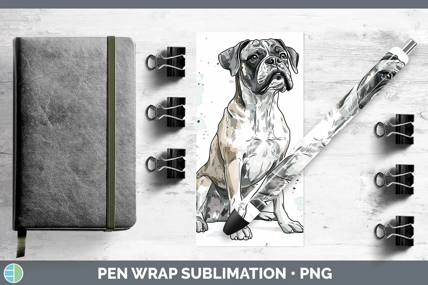 GorgeousWatercolor Splash Pen Wrap design.