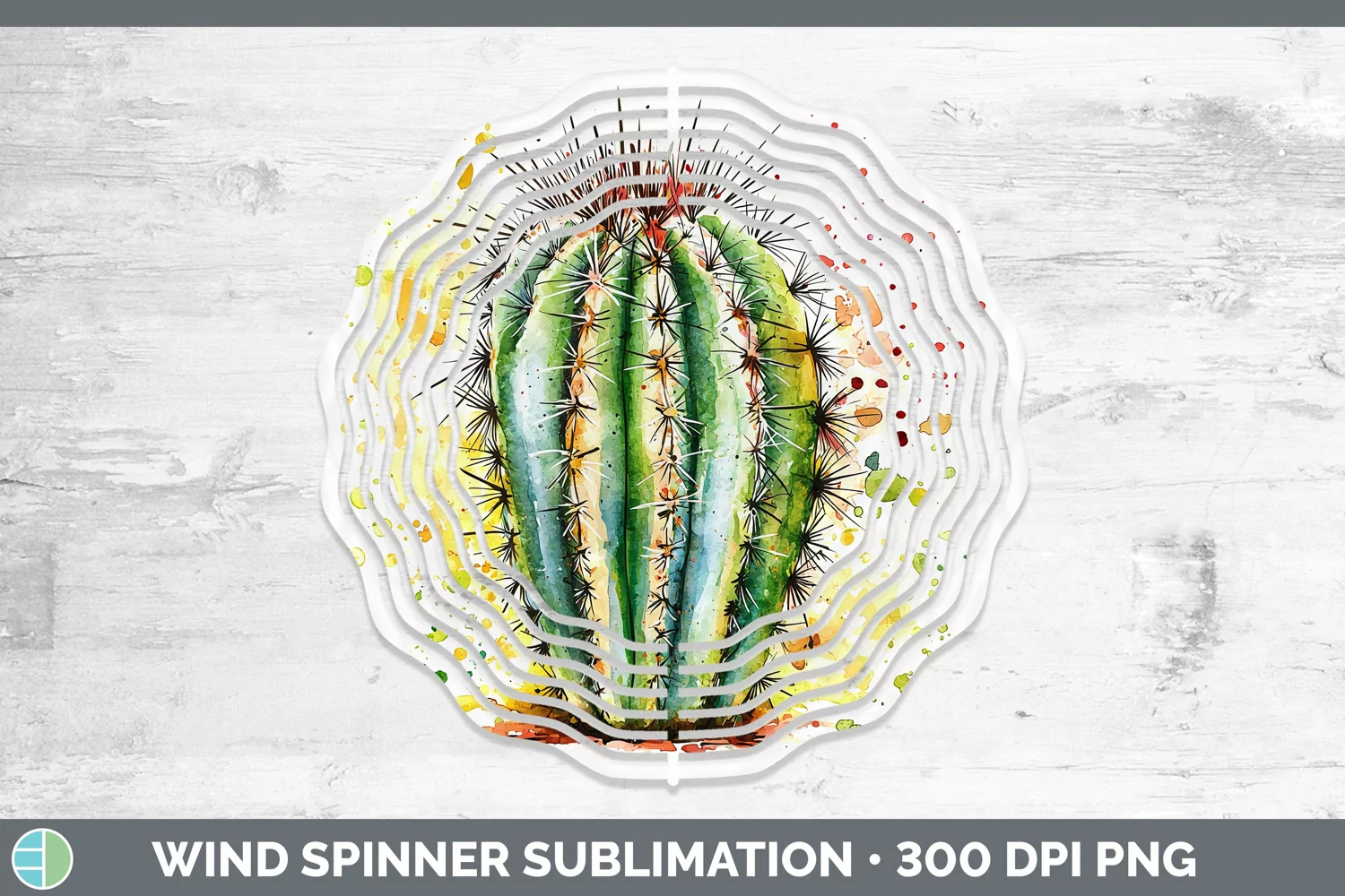 GorgeousWatercolor Splash Wind Spinner design.