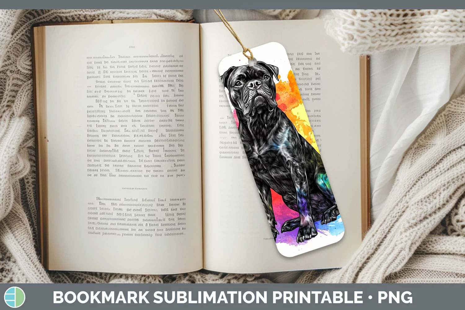 GorgeousWatercolor Splash Bookmark design.