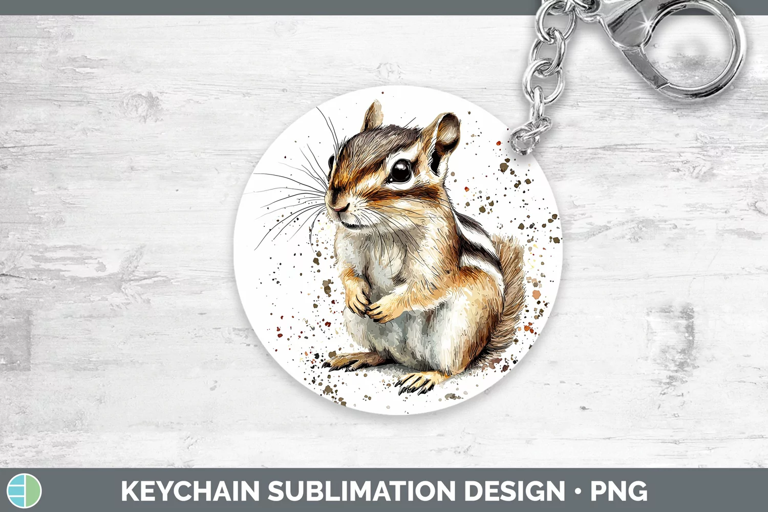 GorgeousWatercolor Splash Keychain design.
