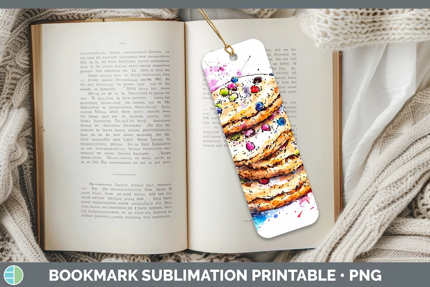 GorgeousWatercolor Splash Bookmark design.