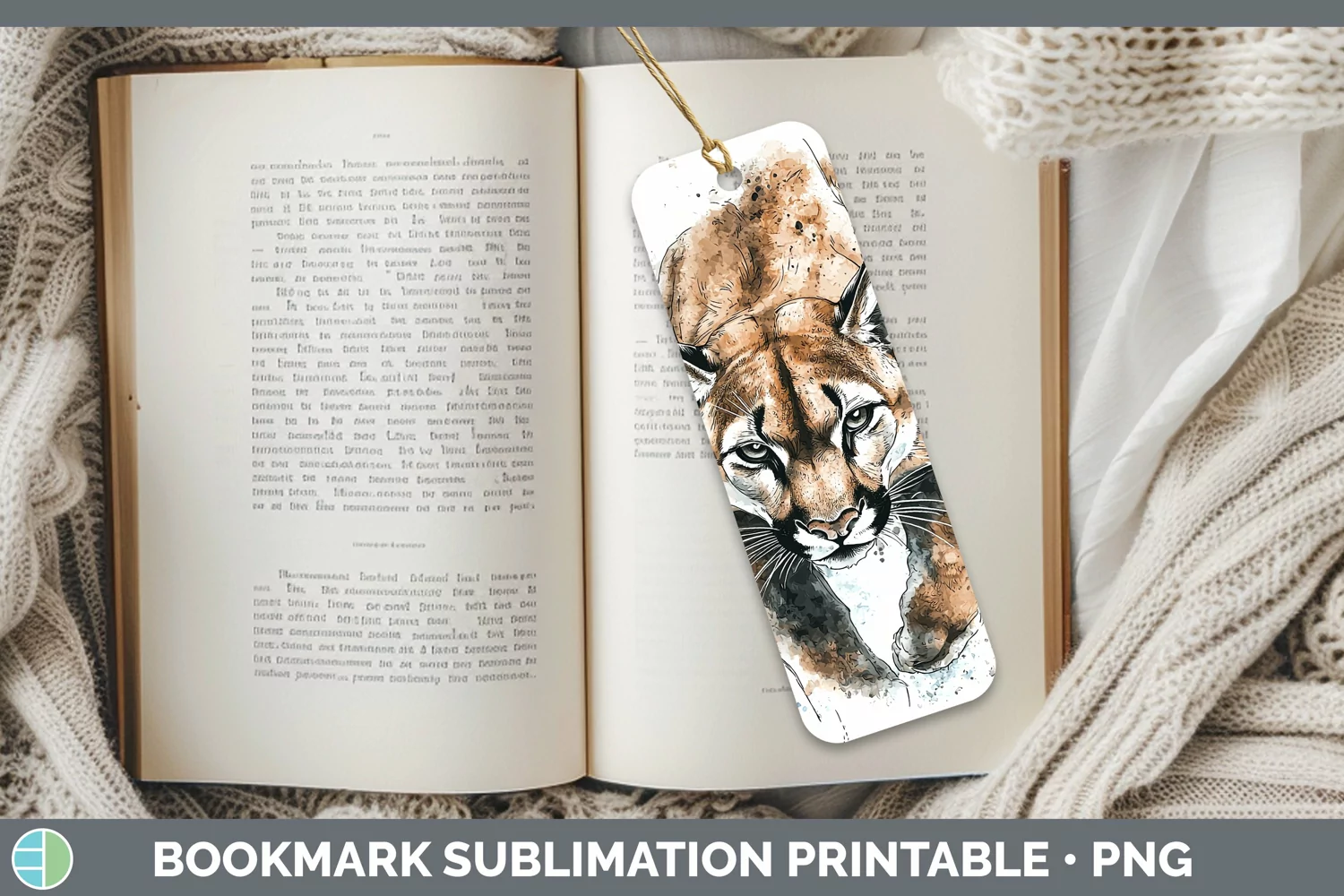 GorgeousWatercolor Splash Bookmark design.