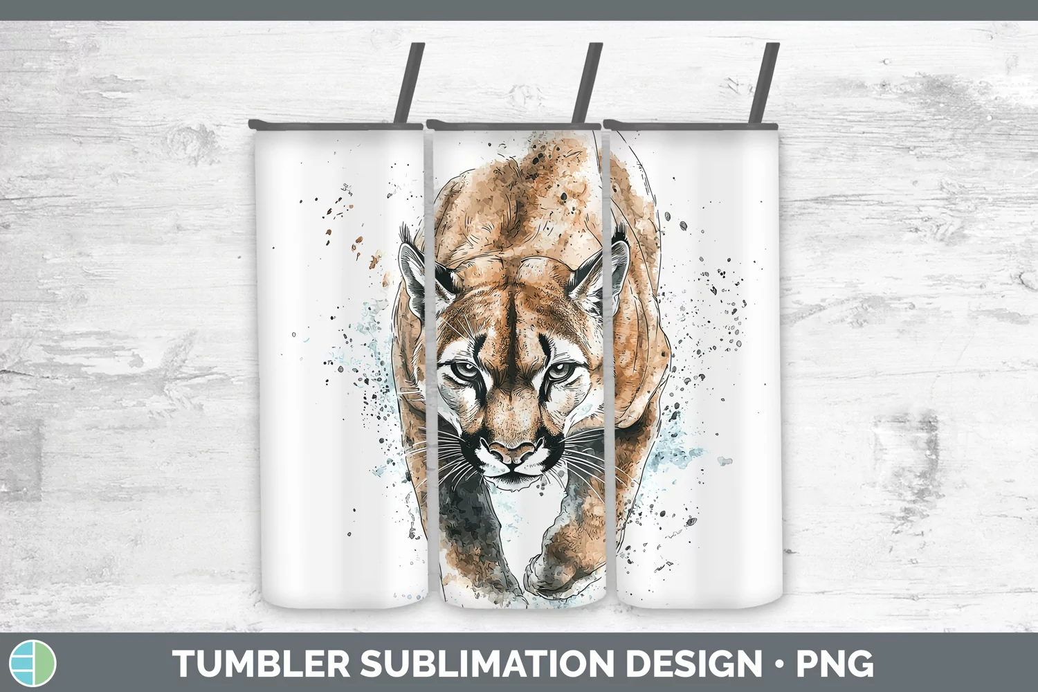 GorgeousWatercolor Splash Tumbler design.