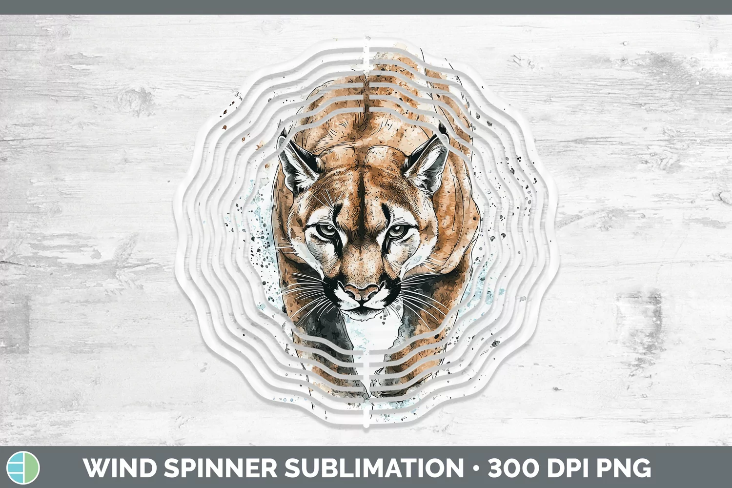 GorgeousWatercolor Splash Wind Spinner design.