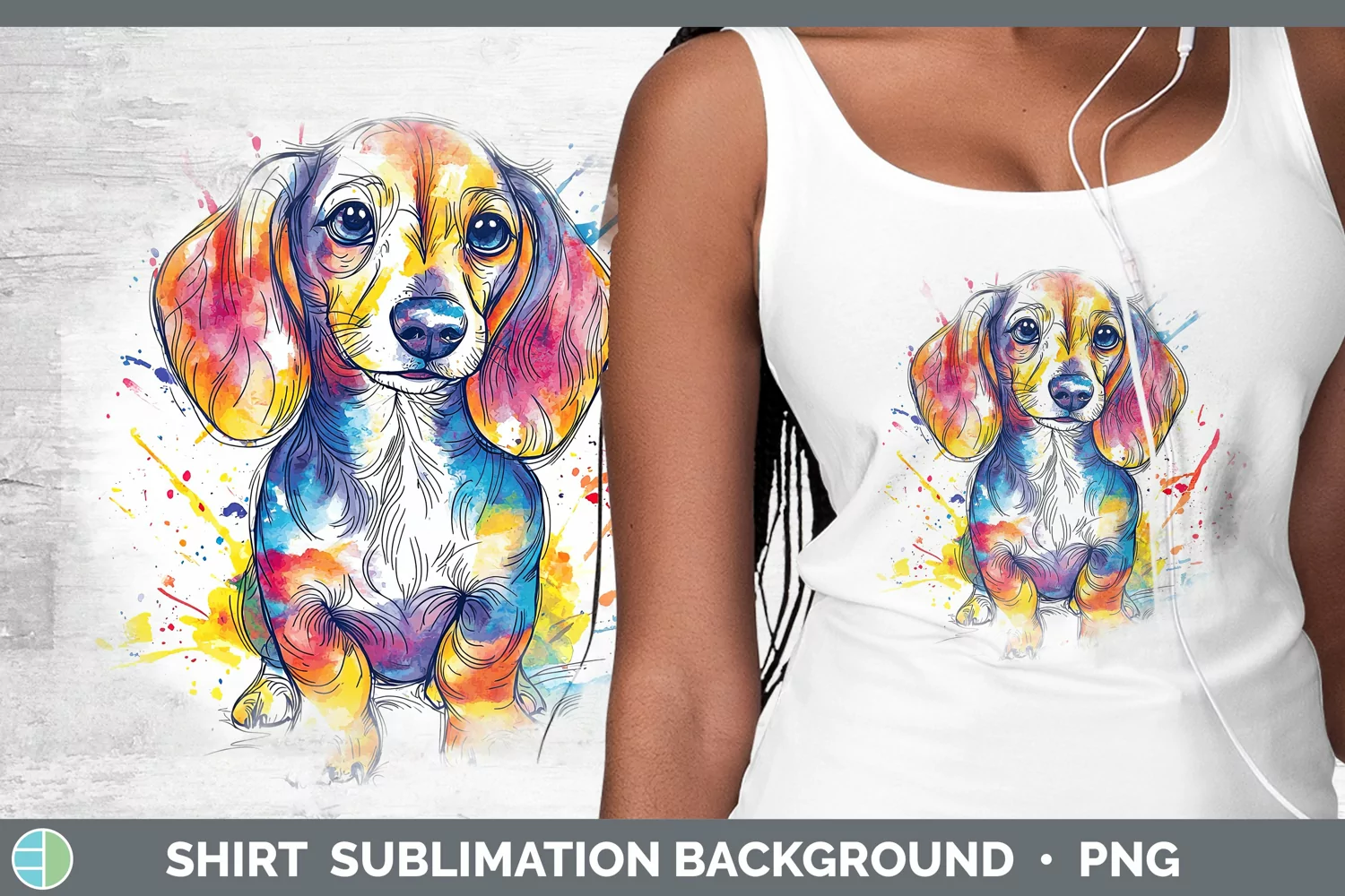 GorgeousWatercolor Splash Shirt design.