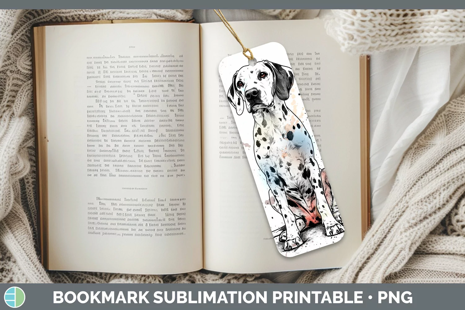 GorgeousWatercolor Splash Bookmark design.