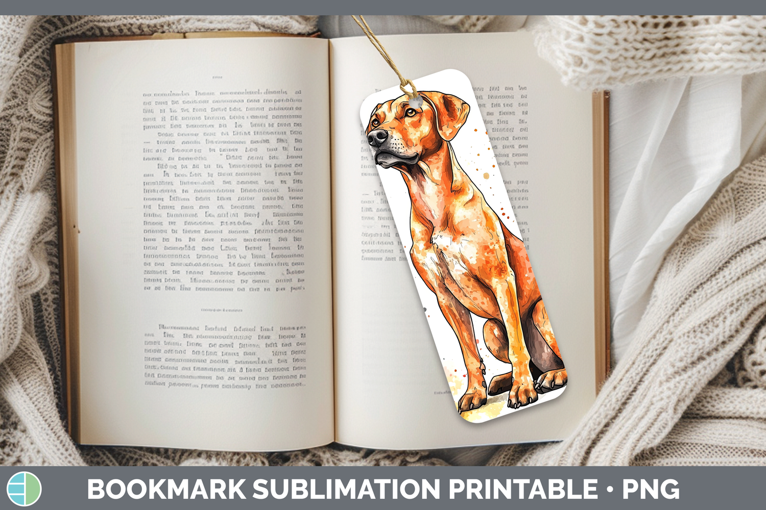 GorgeousWatercolor Splash Dogs 03 Bookmark design.
