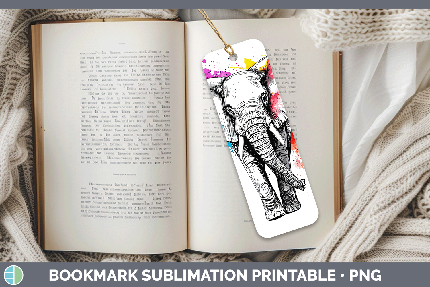 GorgeousWatercolor Splash Bookmark design.