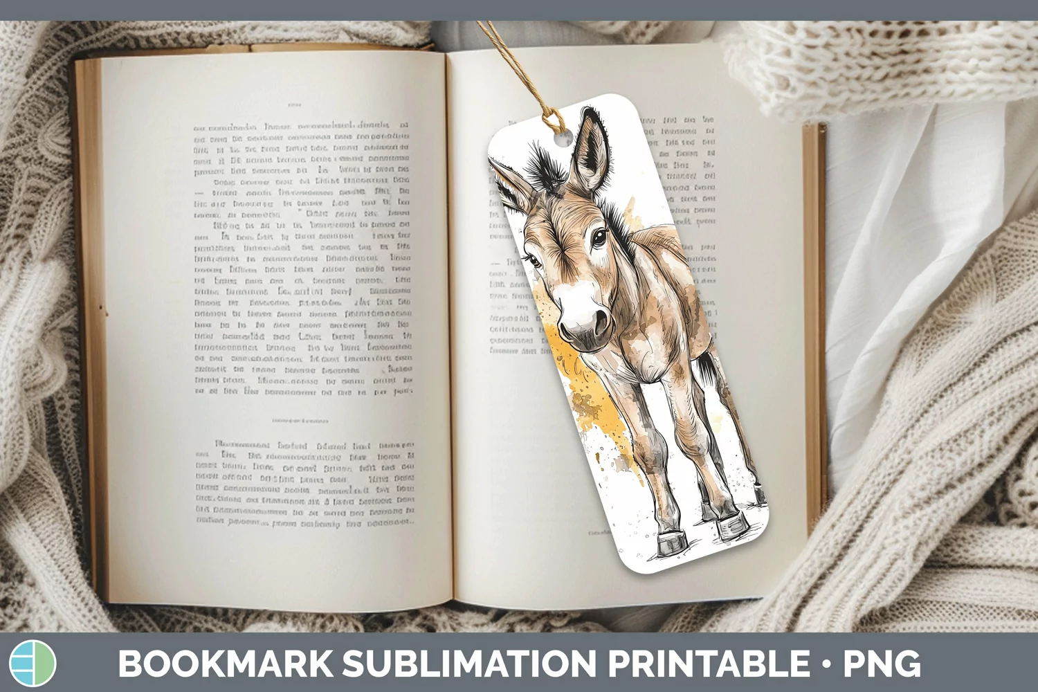 GorgeousWatercolor Splash Farm Bookmark design.