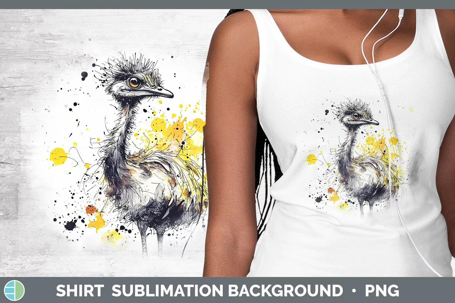 GorgeousWatercolor Splash Farm Shirt design.