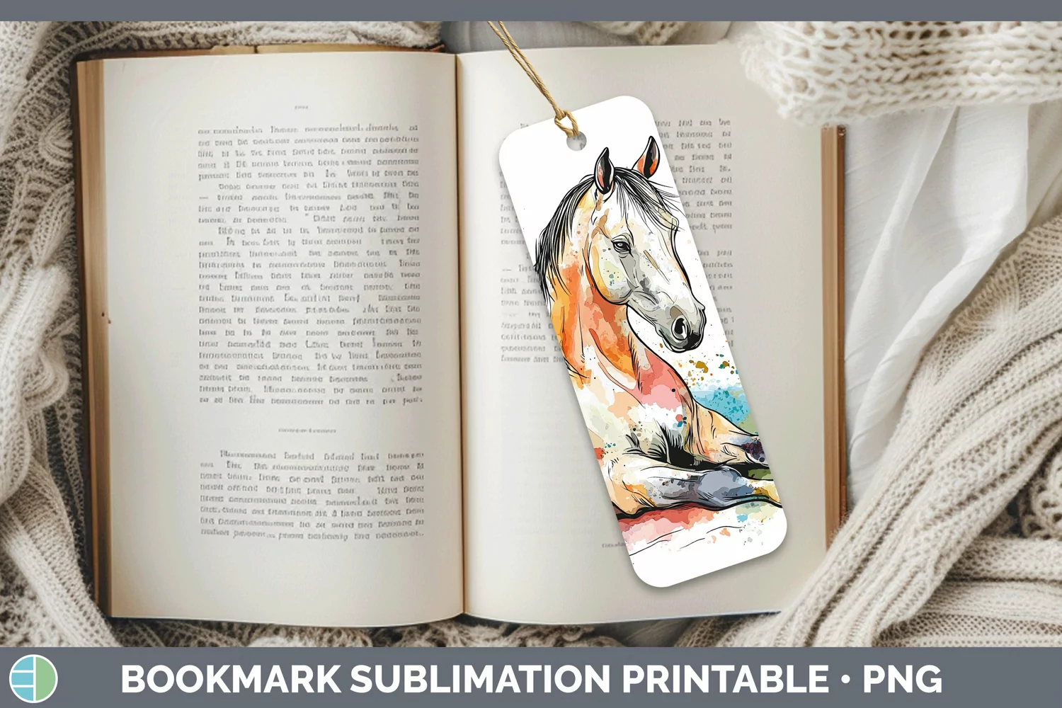 GorgeousWatercolor Splash Farm Bookmark design.