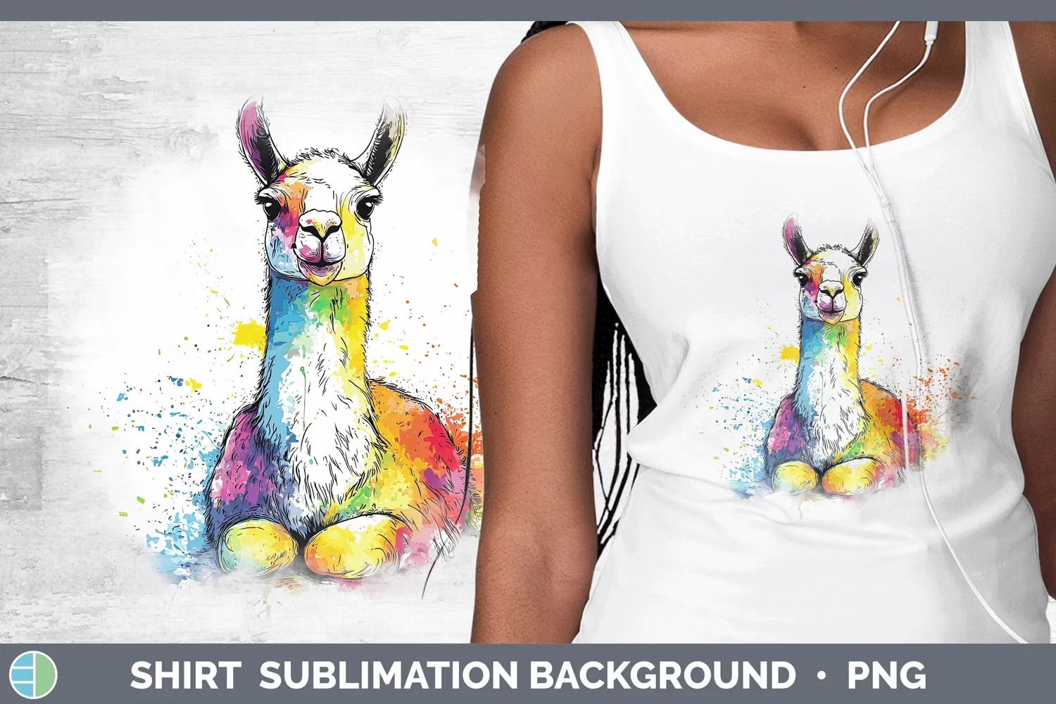 GorgeousWatercolor Splash Farm Shirt design.