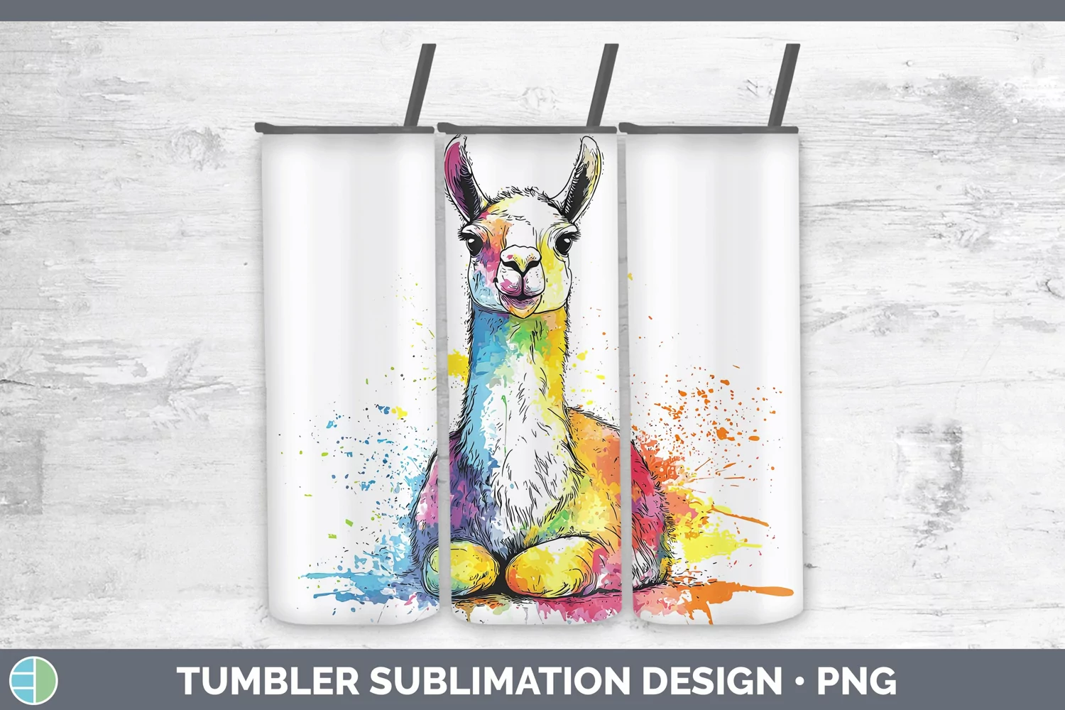 GorgeousWatercolor Splash Farm Tumbler design.