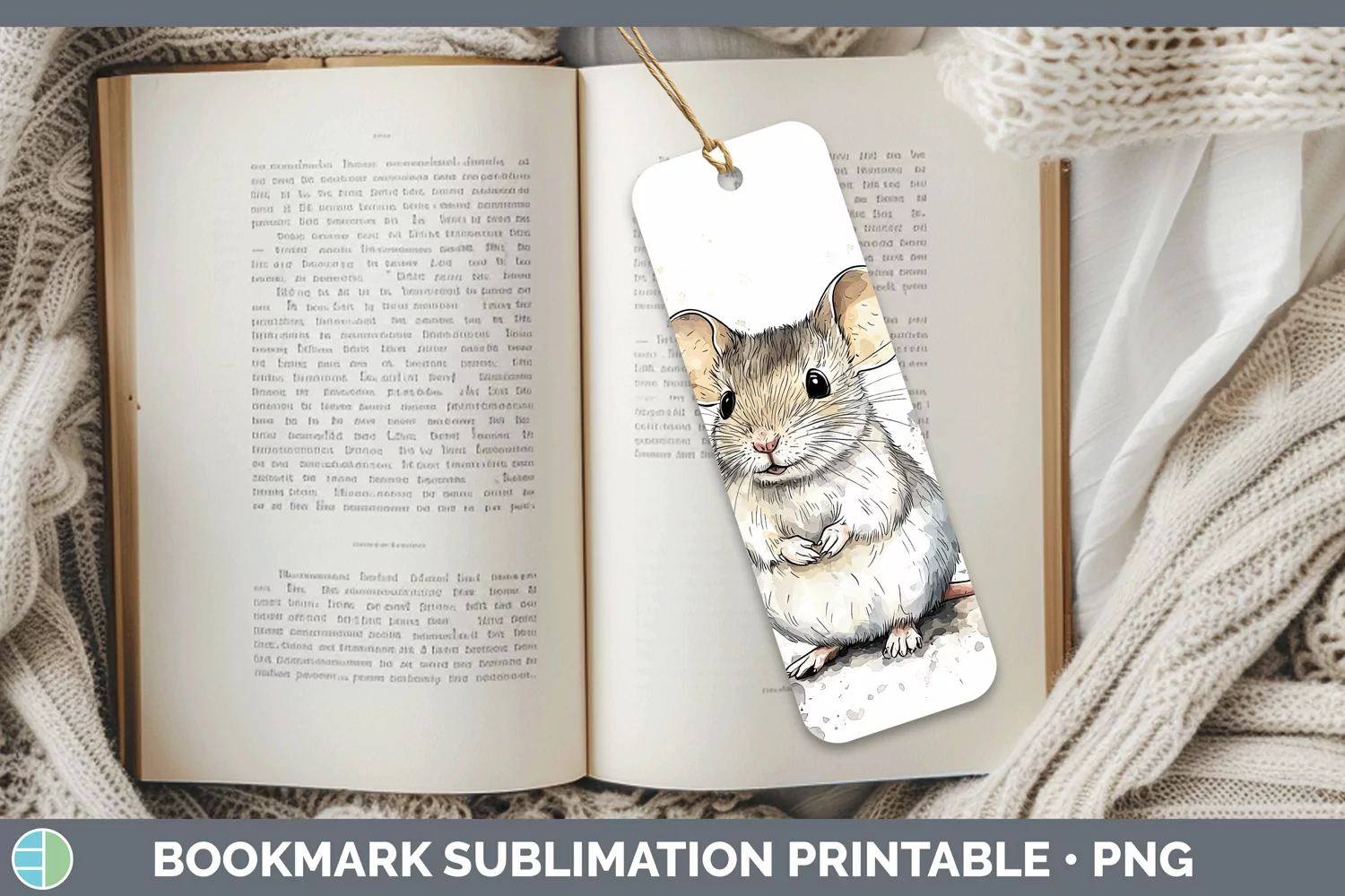 GorgeousWatercolor Splash Farm Bookmark design.