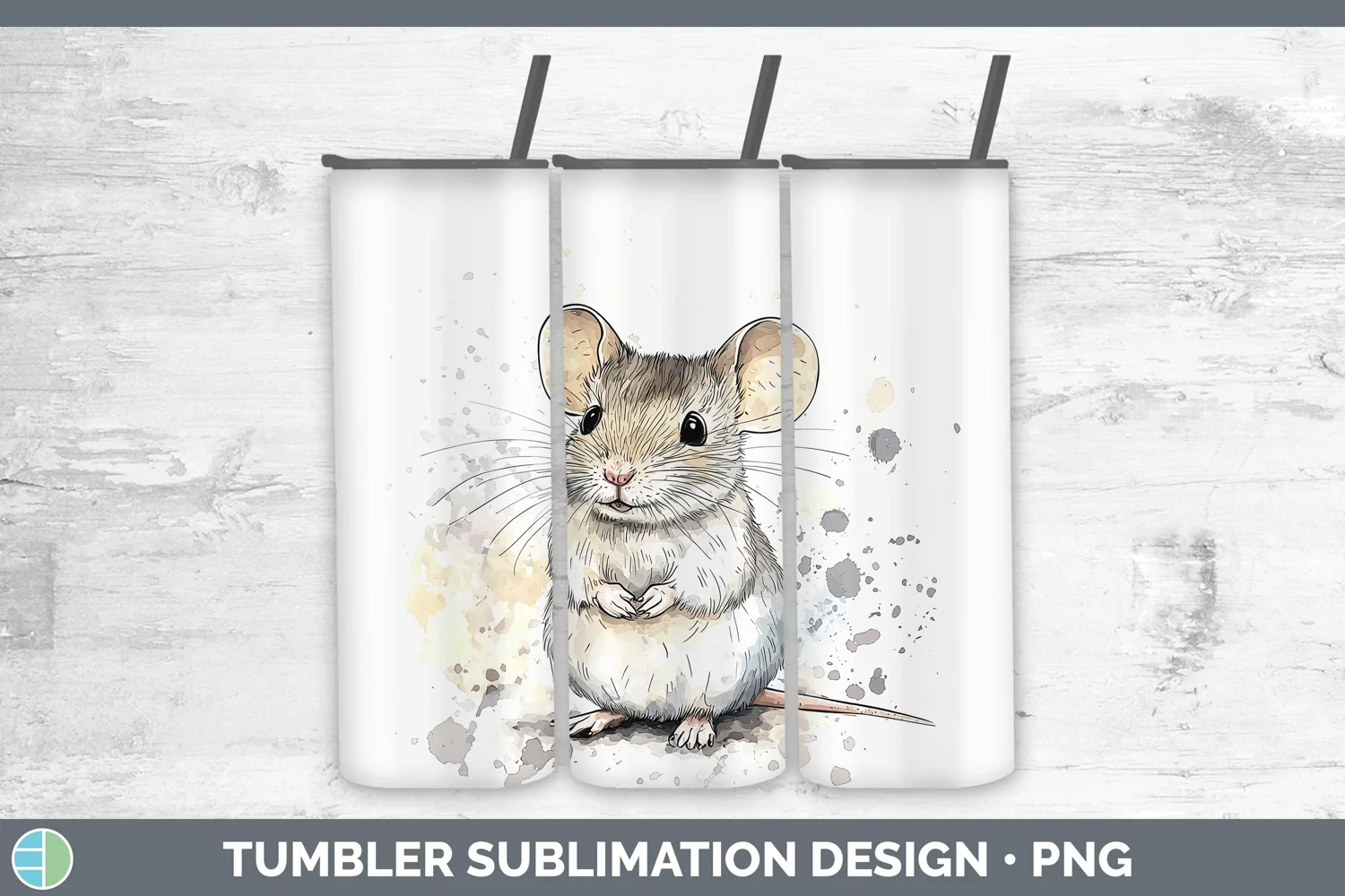 GorgeousWatercolor Splash Farm Tumbler design.