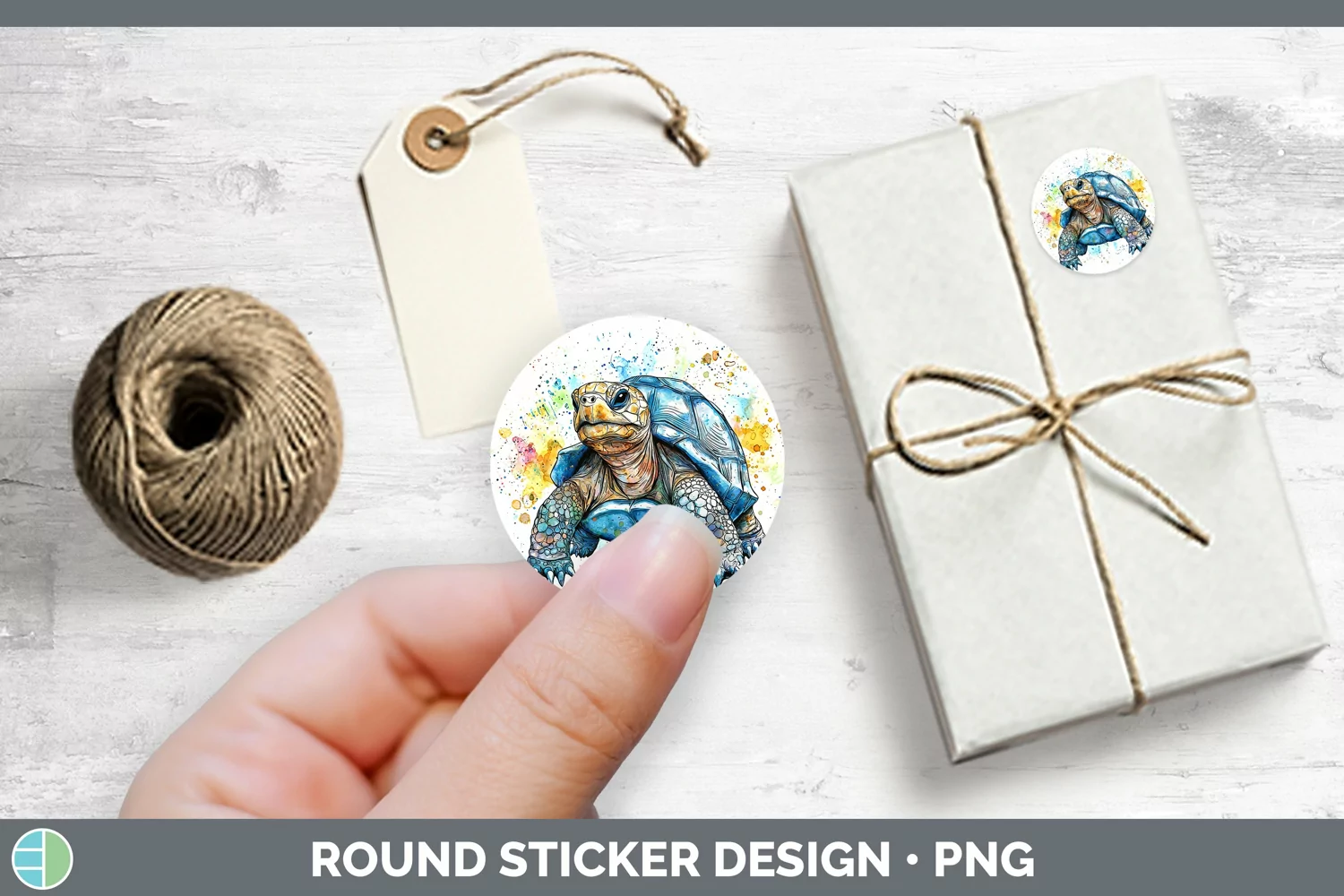 GorgeousWatercolor Splash Farm Stickers design.