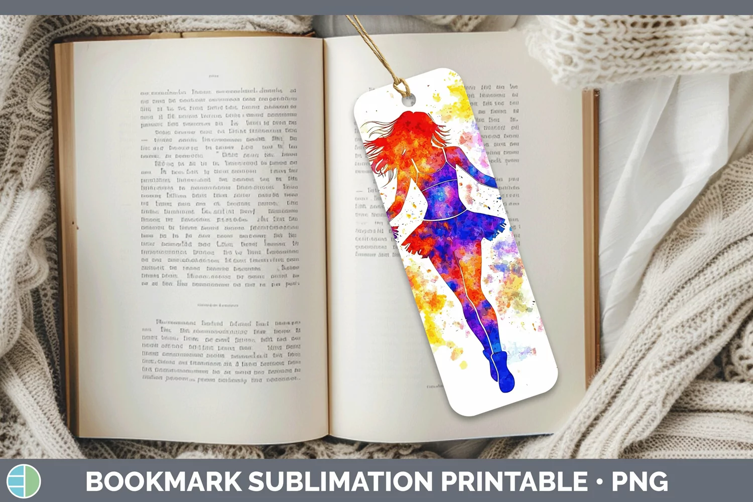 GorgeousWatercolor Splash Bookmark design.