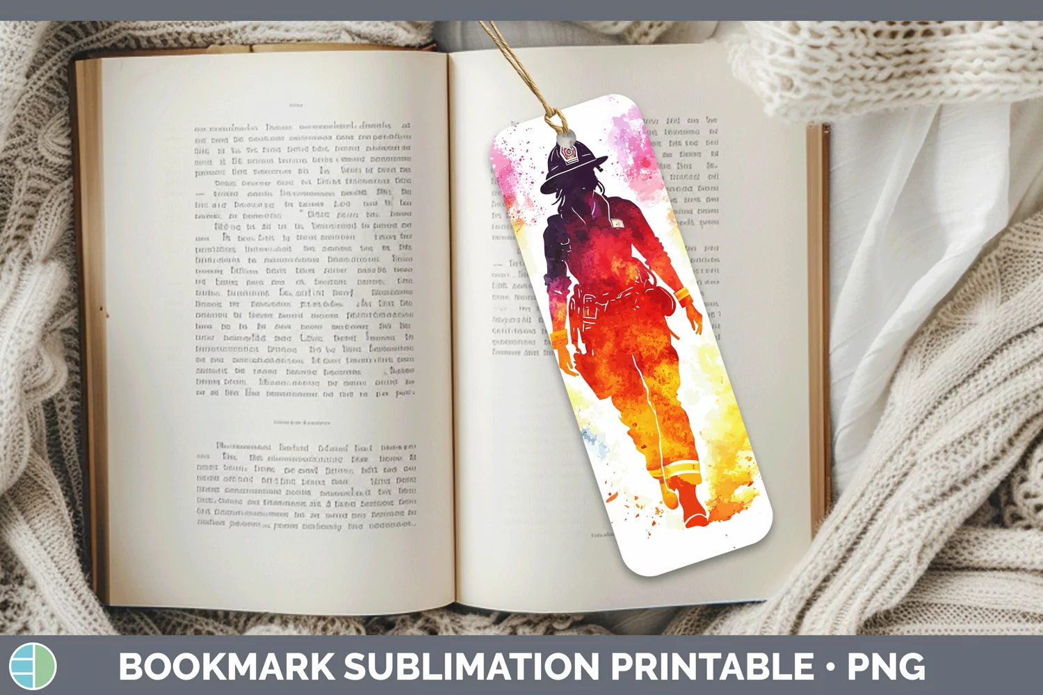 GorgeousWatercolor Splash Bookmark design.