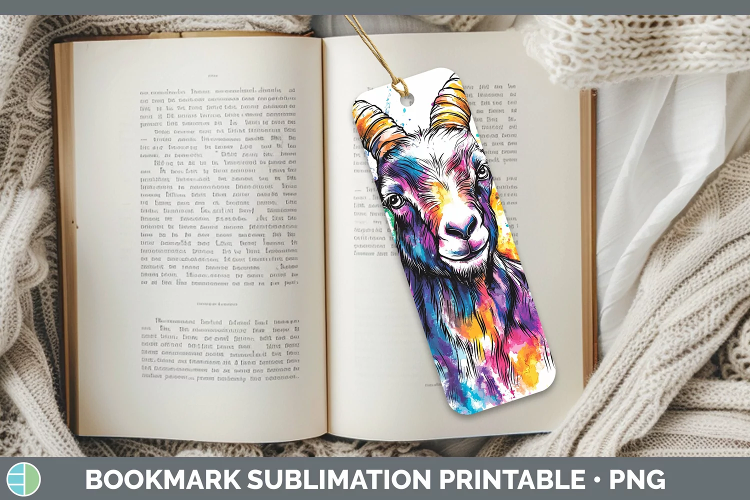 GorgeousWatercolor Splash Bookmark design.