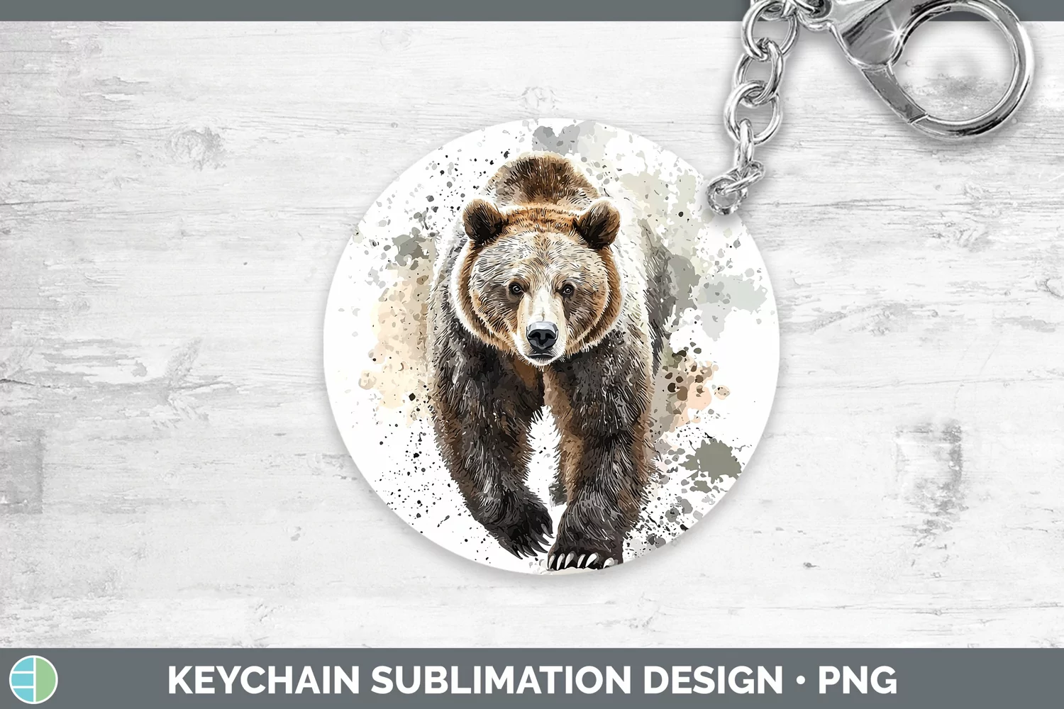 GorgeousWatercolor Splash Keychain design.