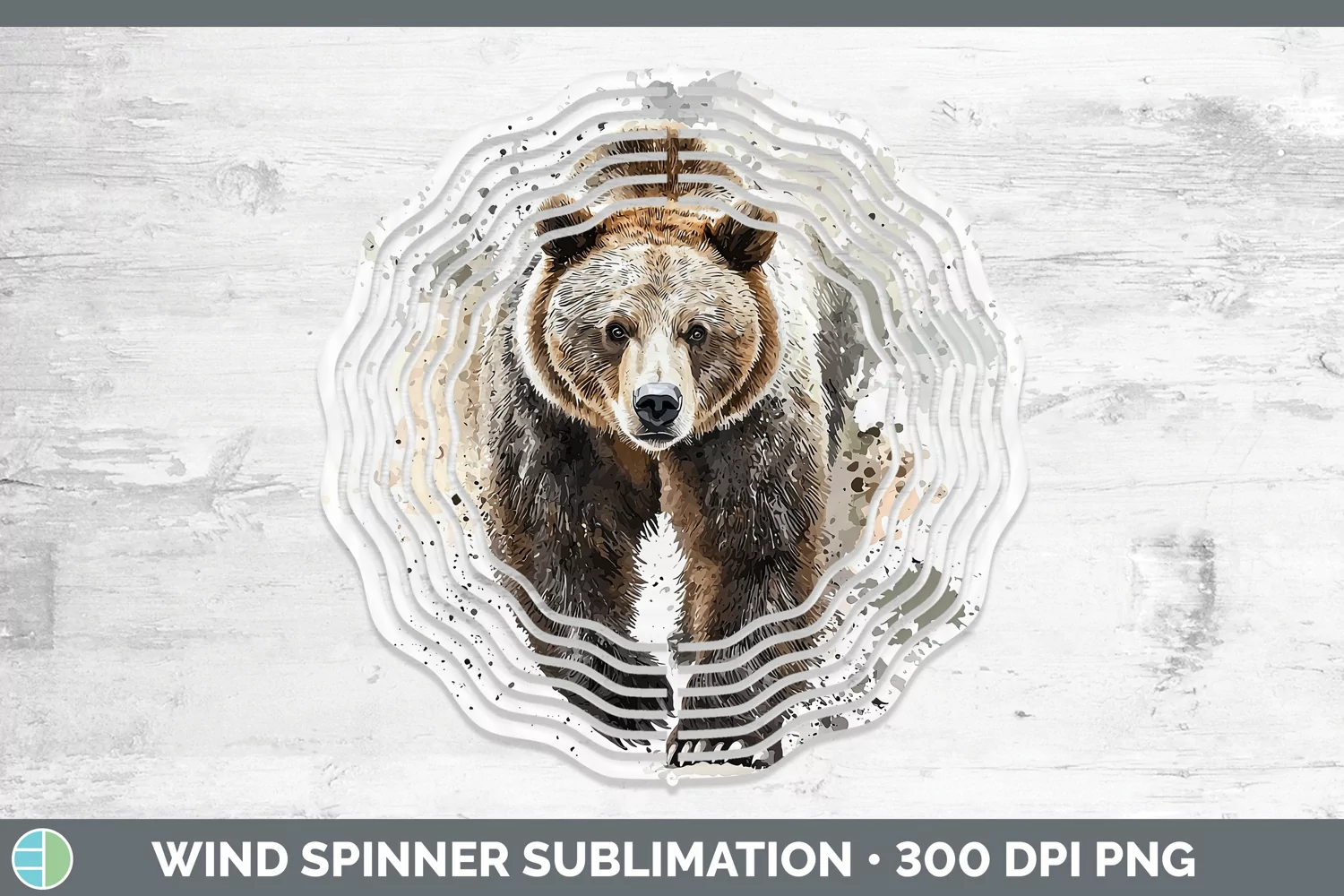 GorgeousWatercolor Splash Wind Spinner design.