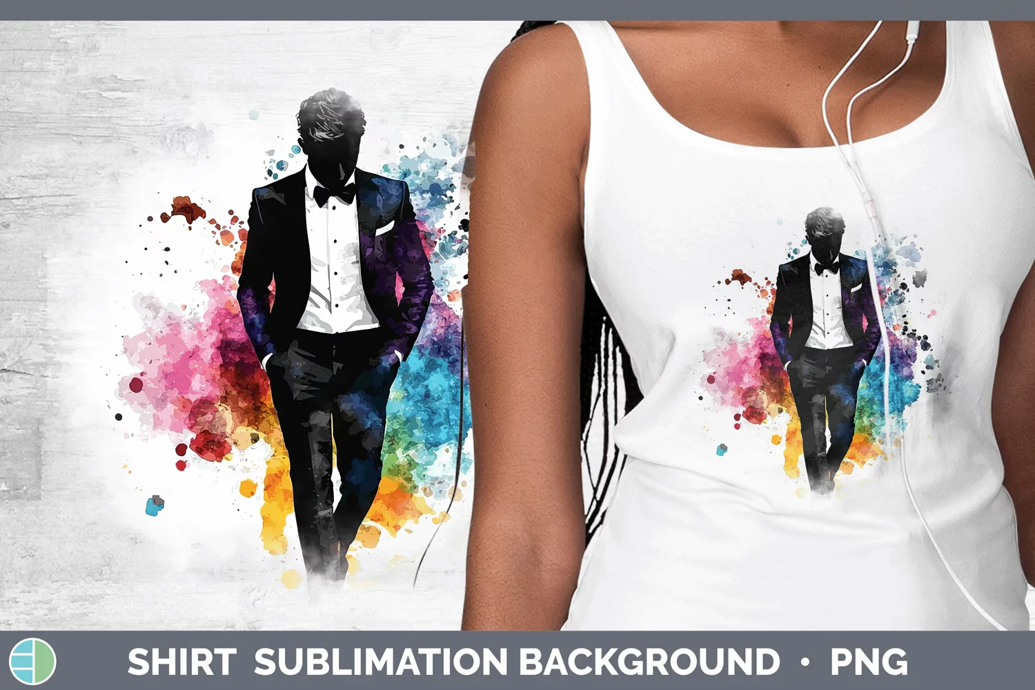GorgeousWatercolor Splash Shirt design.