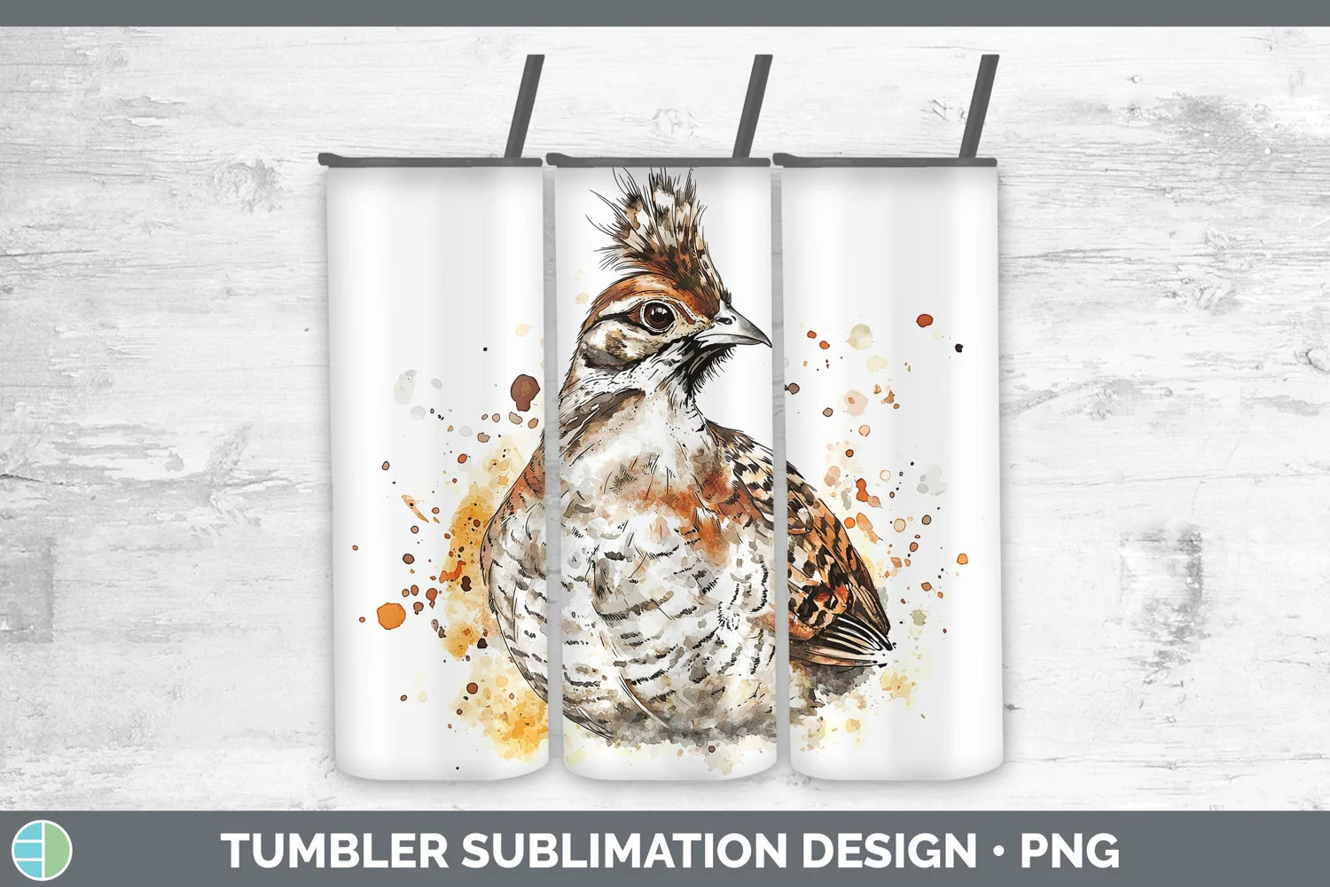 GorgeousWatercolor Splash Tumbler design.
