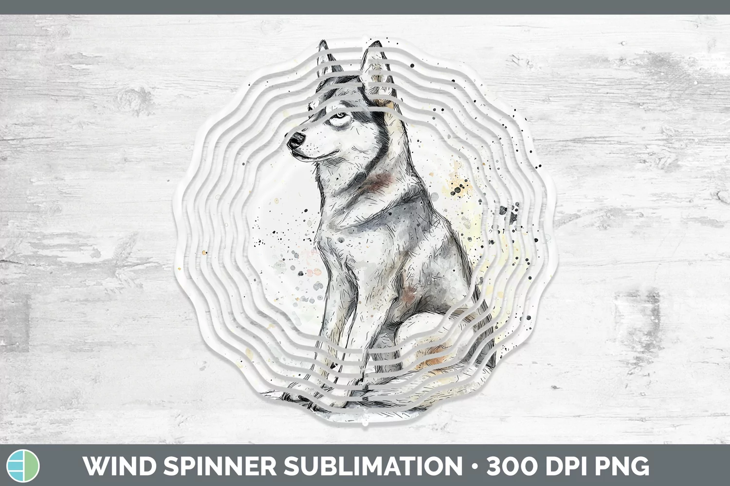 GorgeousWatercolor Splash Wind Spinner design.