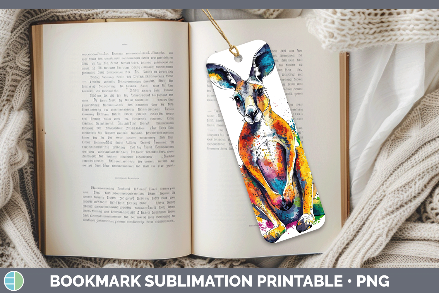 GorgeousWatercolor Splash Bookmark design.