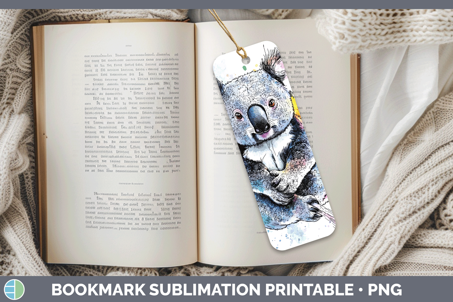 GorgeousWatercolor Splash Bookmark design.