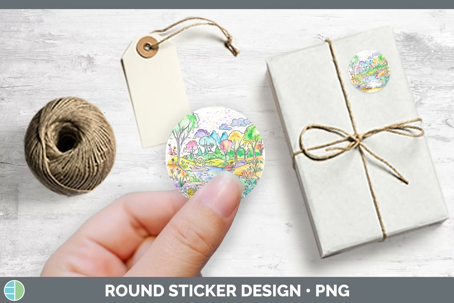GorgeousWatercolor Splash Stickers design.