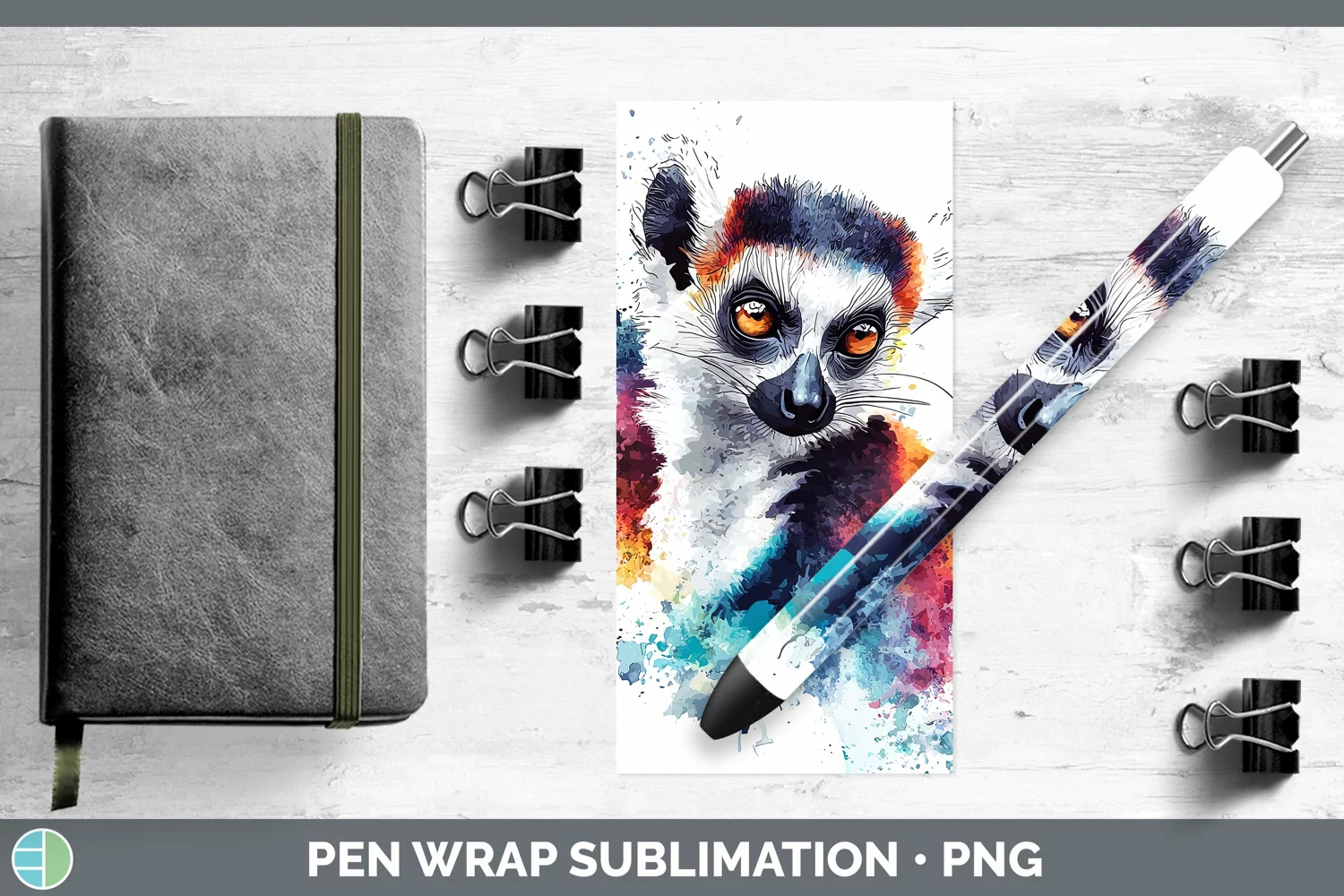 GorgeousWatercolor Splash Pen Wrap design.