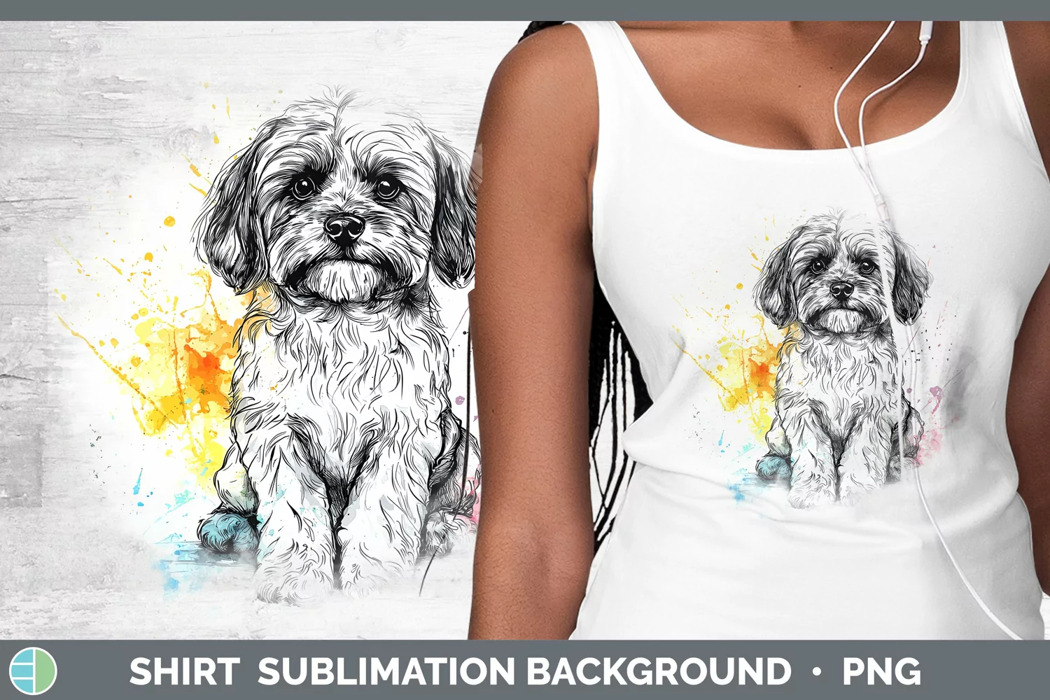 GorgeousWatercolor Splash Shirt design.