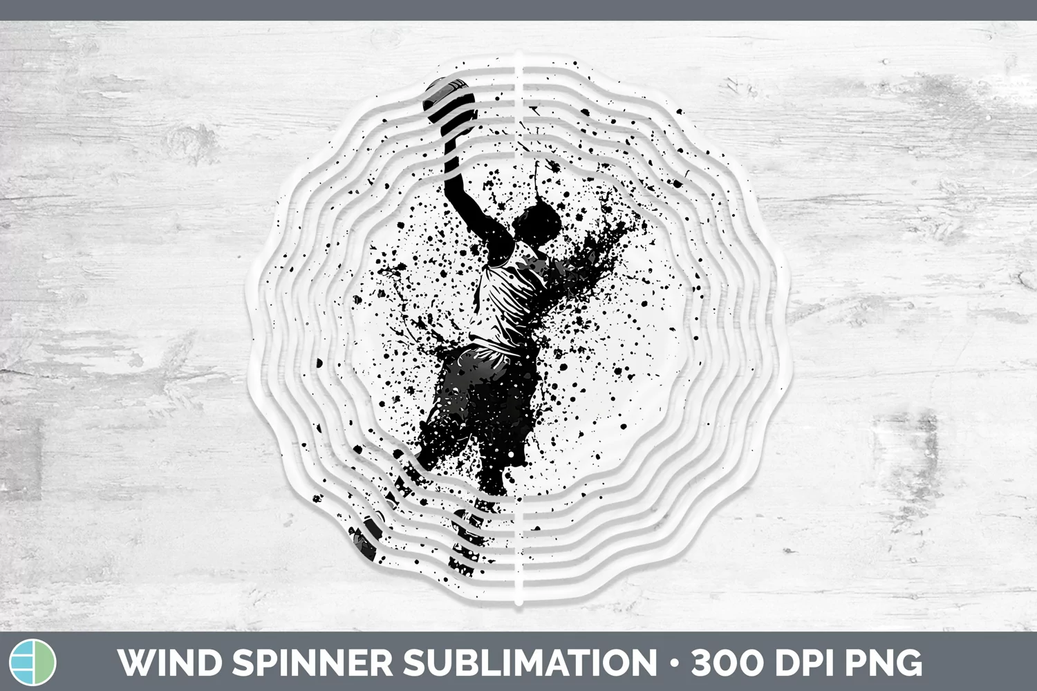 GorgeousWatercolor Splash Wind Spinner design.