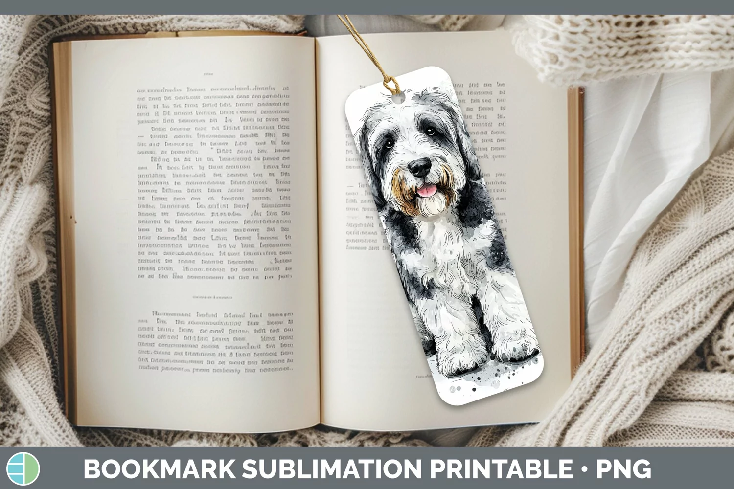 GorgeousWatercolor Splash Bookmark design.