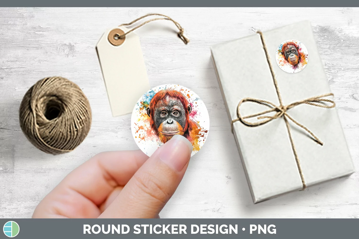 GorgeousWatercolor Splash Stickers design.