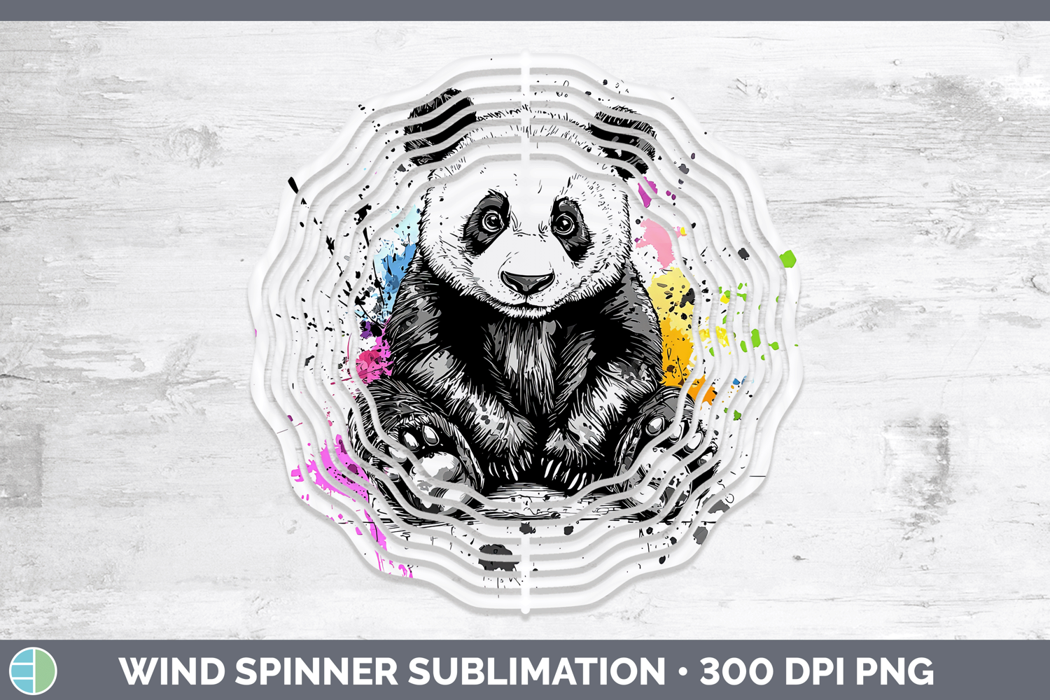 GorgeousWatercolor Splash Wind Spinner design.