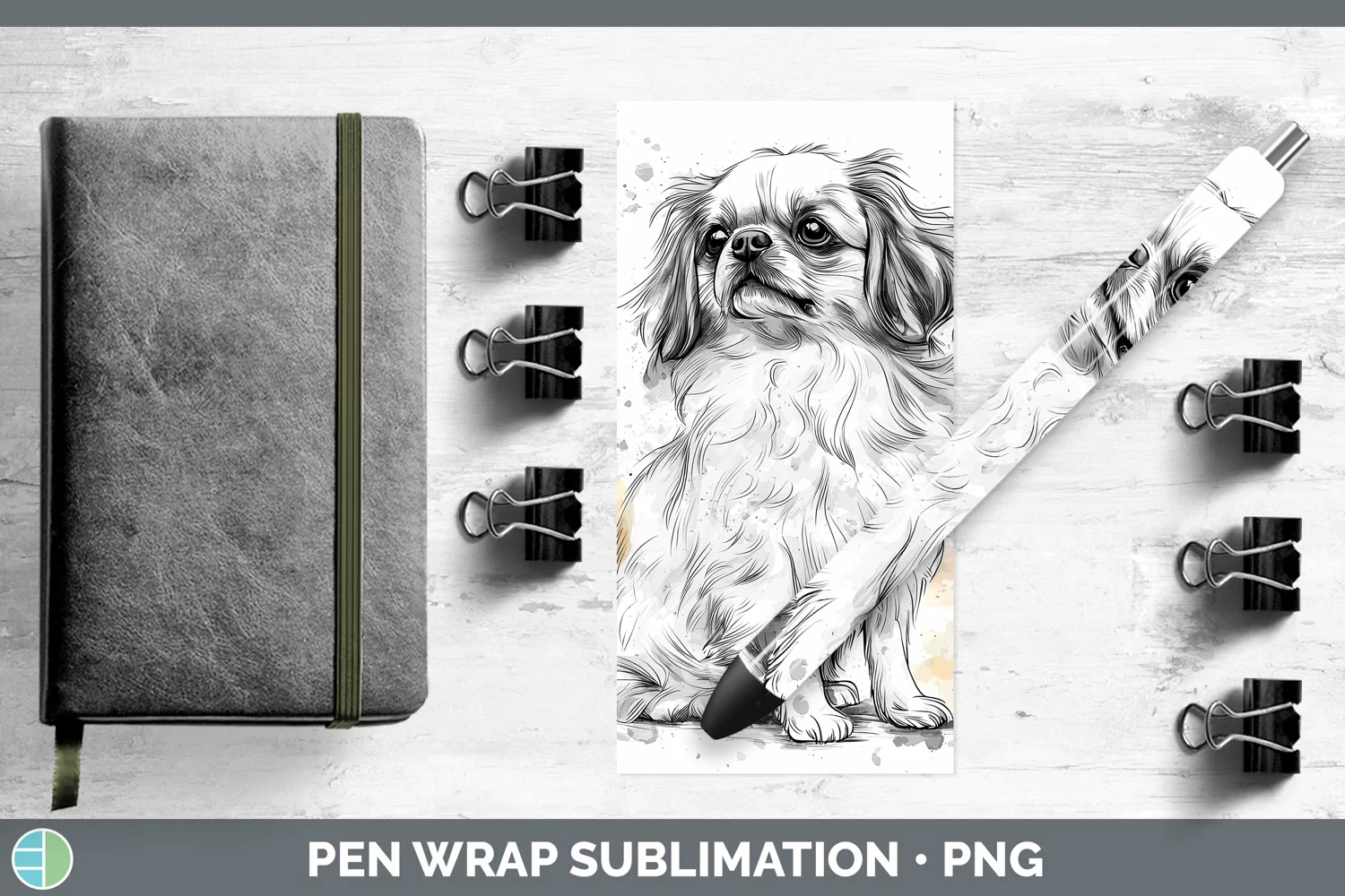 GorgeousWatercolor Splash Pen Wrap design.