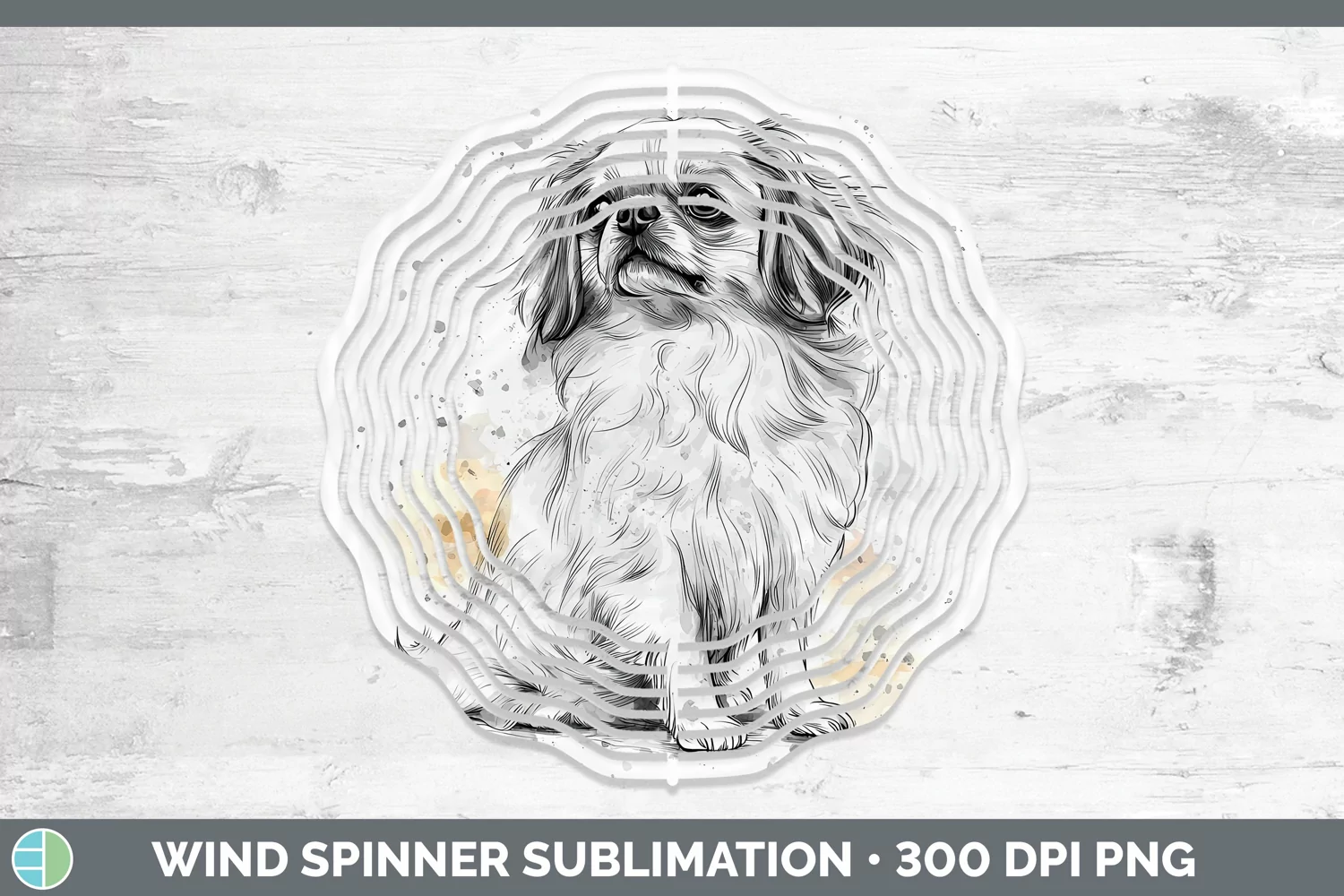 GorgeousWatercolor Splash Wind Spinner design.
