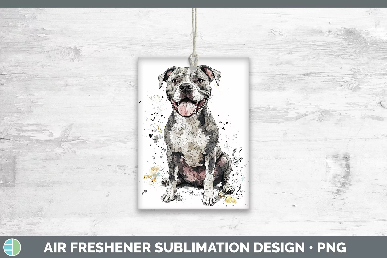 GorgeousWatercolor Splash Air Freshener design.