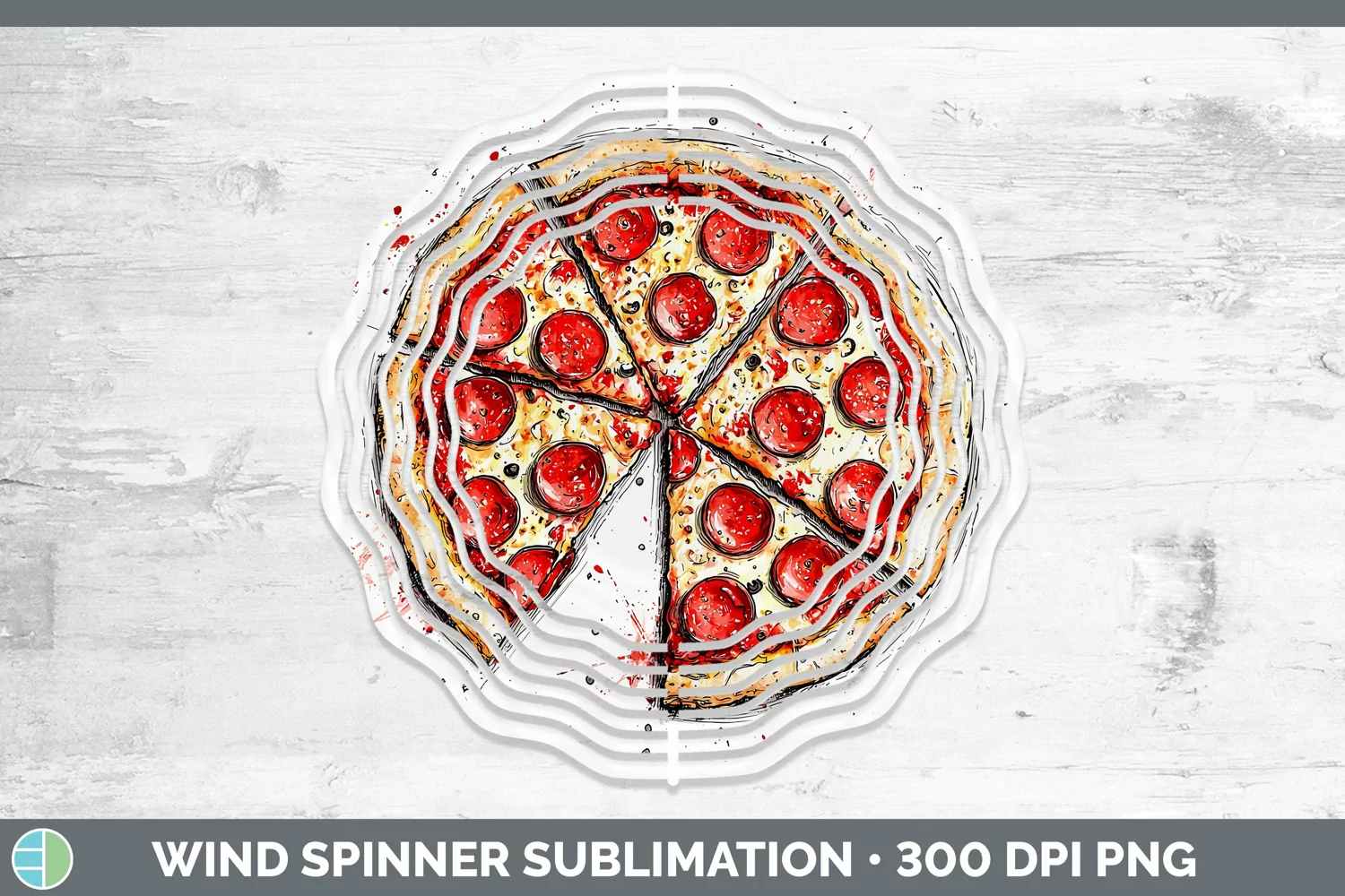 GorgeousWatercolor Splash Wind Spinner design.