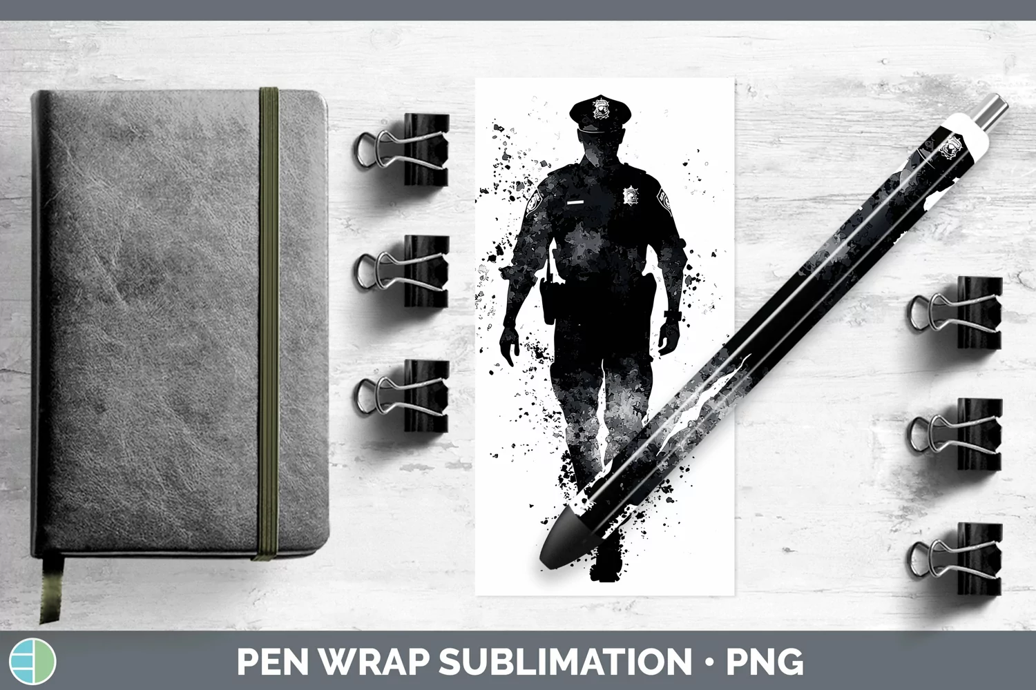 GorgeousWatercolor Splash Pen Wrap design.
