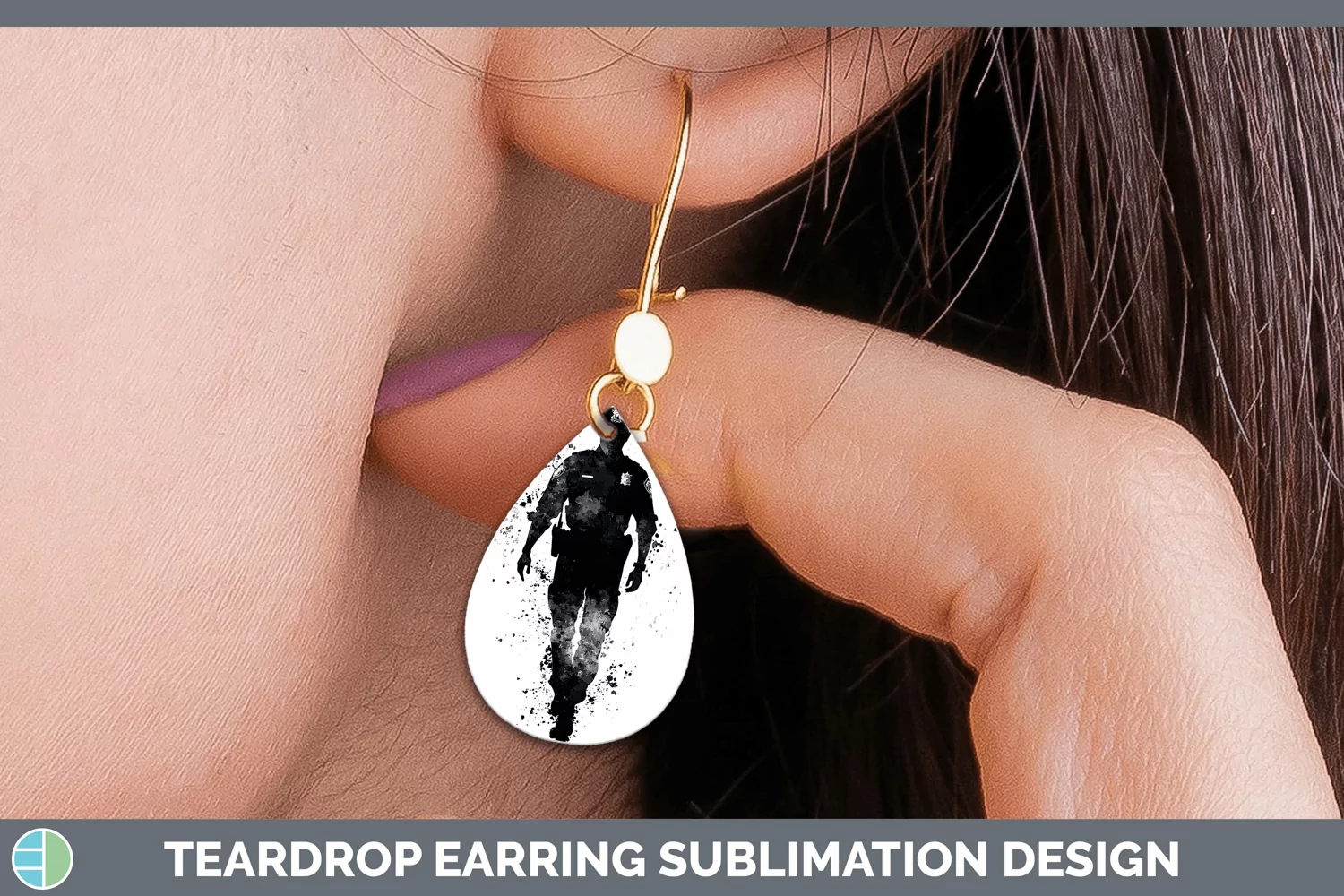 GorgeousWatercolor Splash Teardrop Earrings design.
