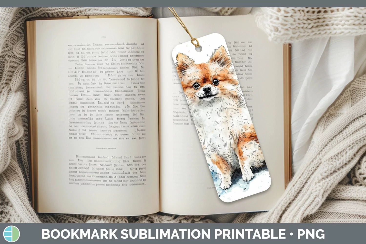GorgeousWatercolor Splash Bookmark design.